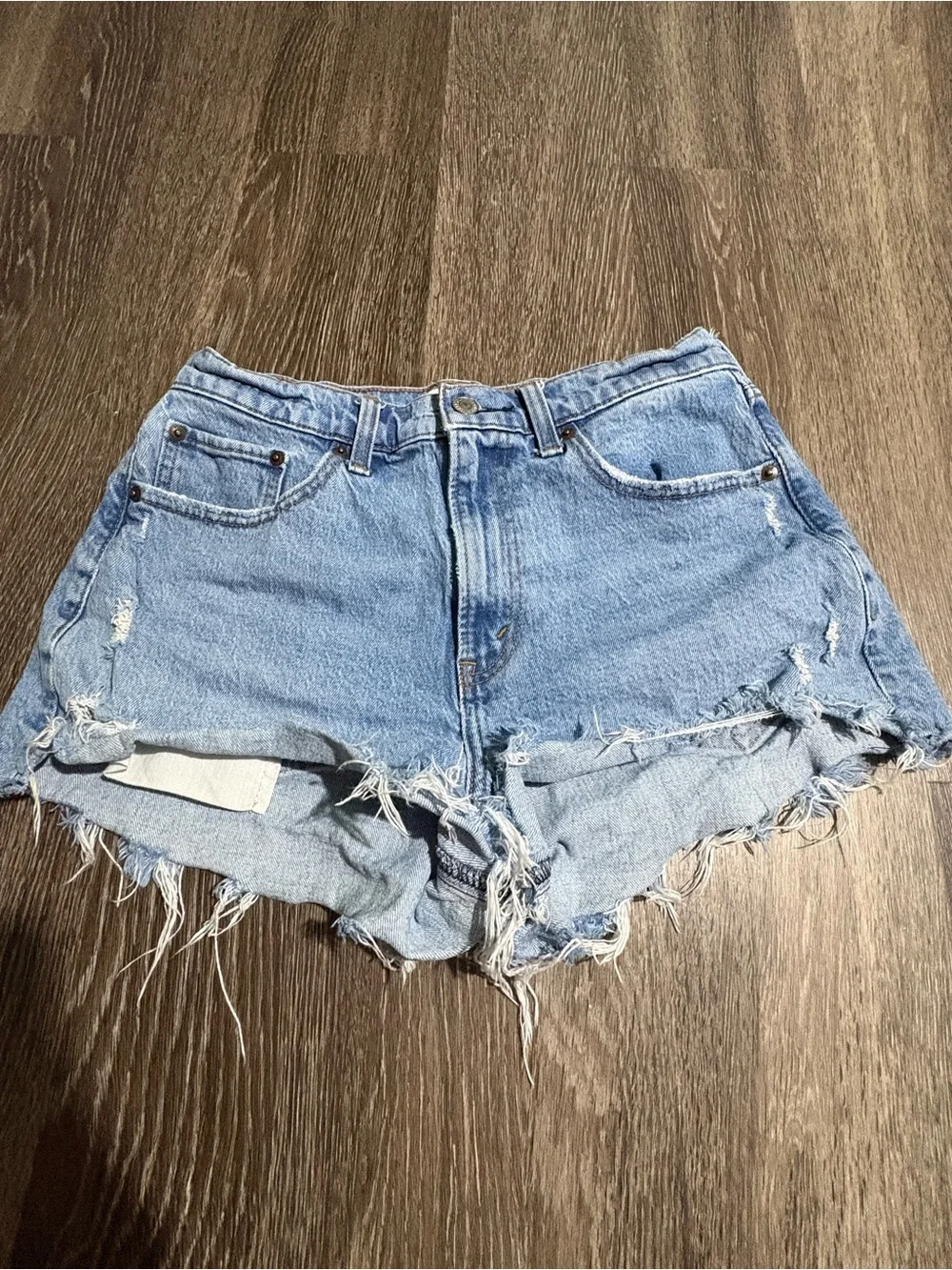 Abercrombie & Fitch the Mom Short Denim Shorts